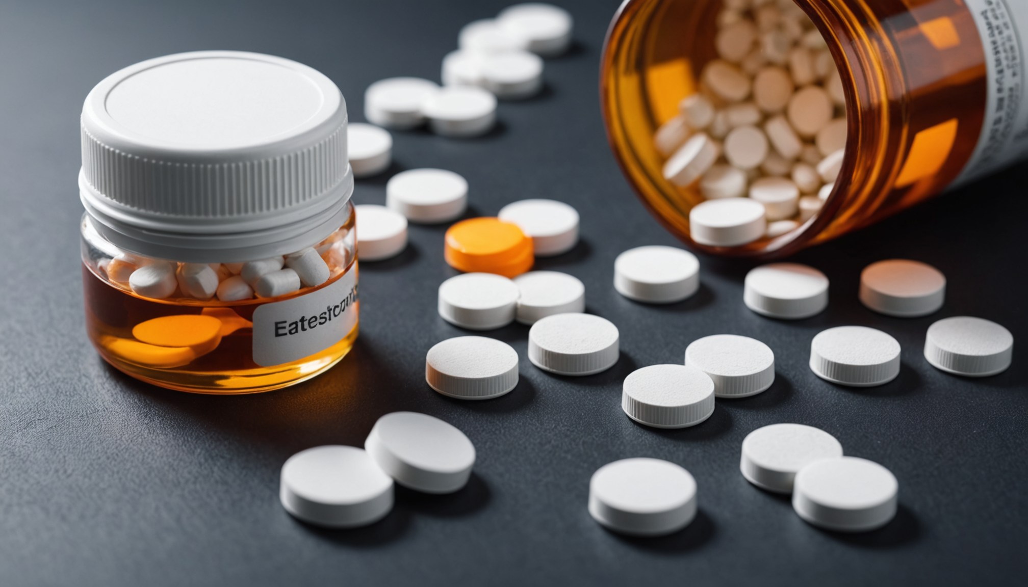 Illustration showing various types of performance enhancement drugs and their effects on the human body